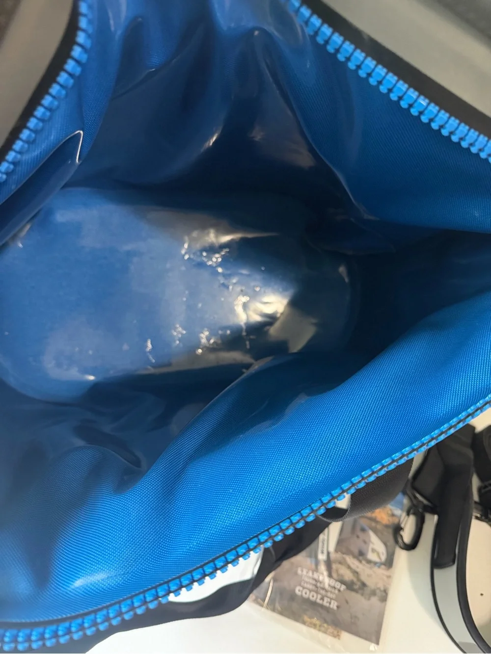 Yeti Hopper Two 30 Tote in Gray with Black Handles and Blue Zipper MSRP: $350